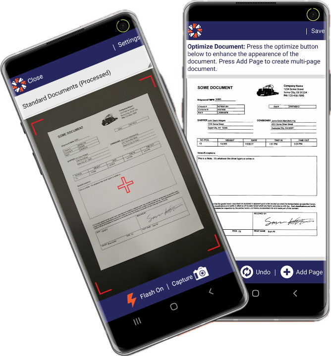 DPS: capturing a delivery document with the camera and the optimized multi-page result