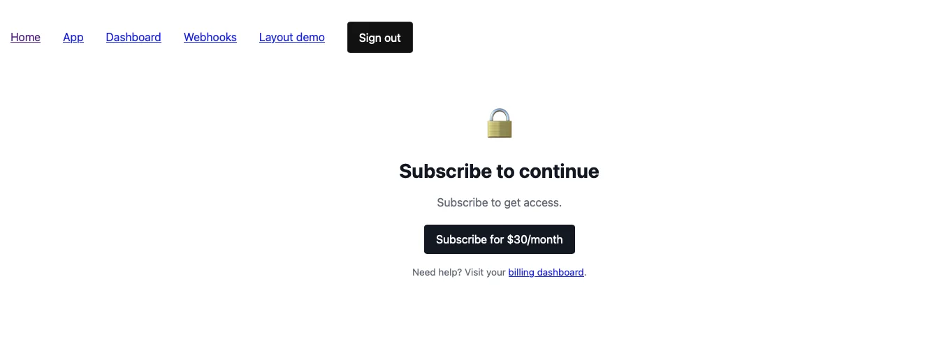 Subscribe to continue paywall with a lock icon and a Subscribe for $30/month button